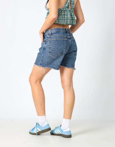 Vintage Wrangler 32x15 denim shorts in blue - view 1