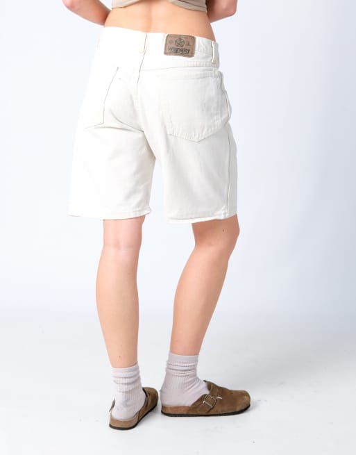 Vintage Wrangler 32x19 Denim Jorts Shorts Cream