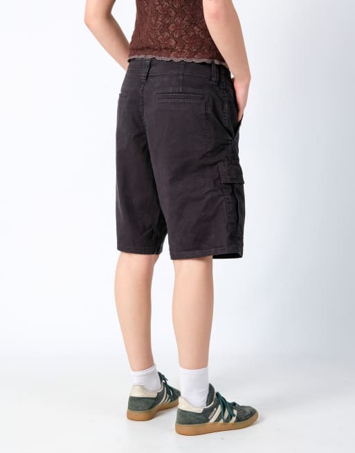 Vintage Wrangler 32x20 Canvas Cargo Shorts Black