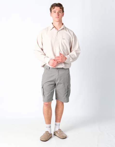 Vintage Wrangler 32x20 Canvas Cargo Shorts Grey - view 1