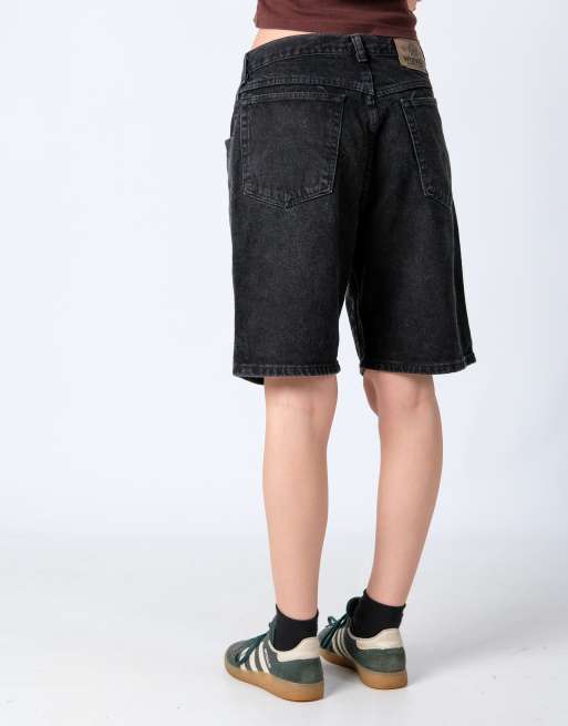 Vintage Wrangler 32x20 Denim Jorts Shorts Black