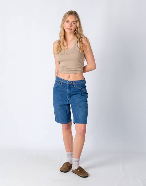 Vintage Wrangler 32x20 Denim Jorts Shorts Blue