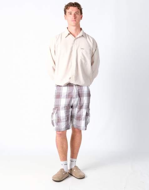 Vintage Wrangler 32x21 Canvas Cargo Shorts Grey - view 1