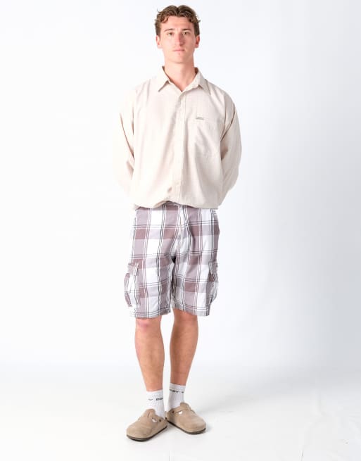 Vintage Wrangler 32x21 Canvas Cargo Shorts Grey