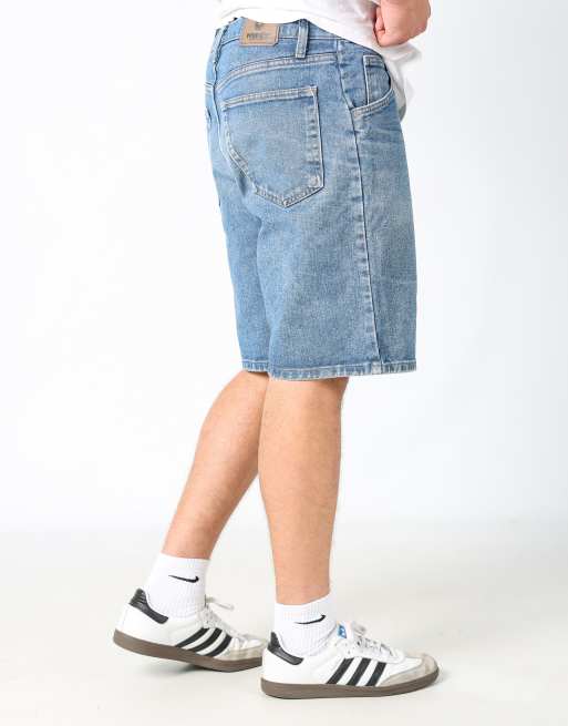 Vintage Wrangler 32x21 denim jorts shorts in light blue