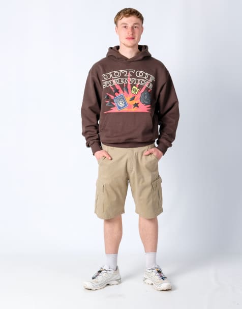 Vintage Wrangler 32x22 Canvas Cargo Shorts Tan - view 1