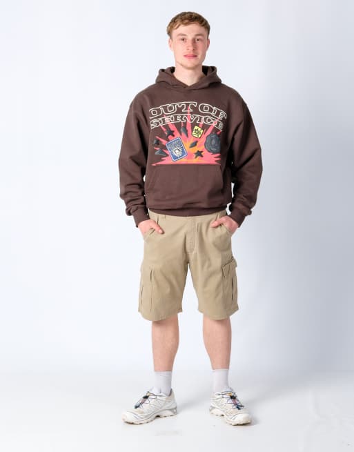 Vintage Wrangler 32x22 Canvas Cargo Shorts Tan