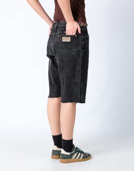 Vintage Wrangler 32x22 Denim Shorts Charcoal Grey