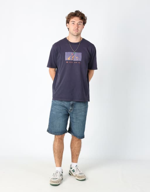 Vintage Wrangler 32x22 denim shorts in blue