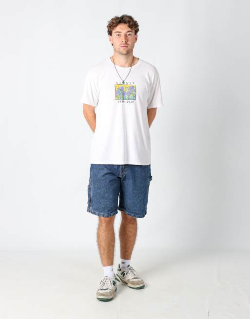 Vintage Wrangler 32x23 denim carpenter baggy jorts shorts in blue, 1 of 4
