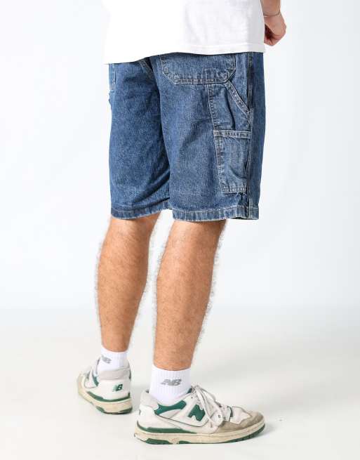 Vintage Wrangler 32x23 denim carpenter baggy jorts shorts in blue, 2 of 4