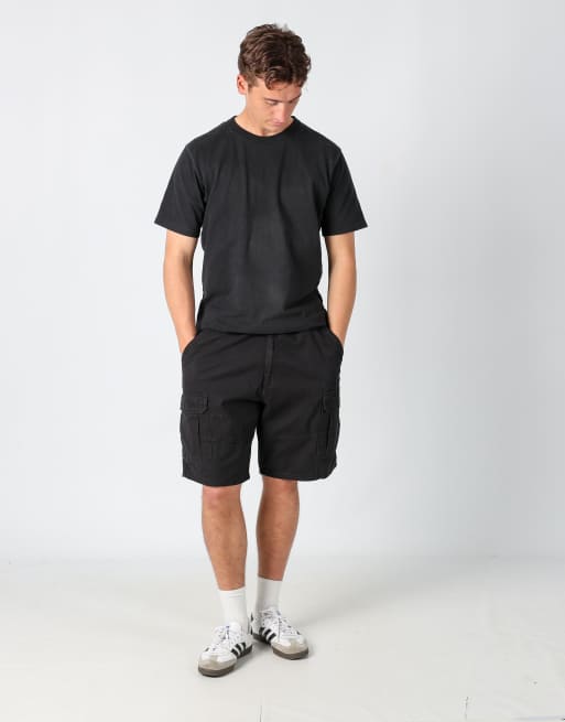 Vintage Wrangler 32x24 canvas cargo shorts in black