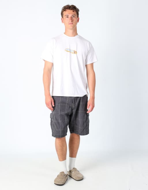 Vintage Wrangler 32x24 canvas cargo shorts in charcoal grey