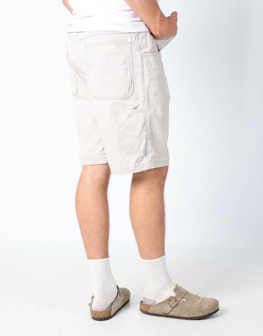 Vintage Wrangler 32x25 canvas cargo shorts in tan