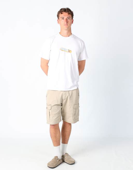 Vintage Wrangler 32x26 canvas cargo shorts in beige