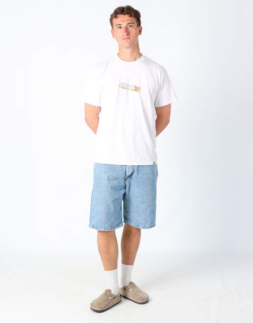 Vintage Wrangler 32x26 denim jorts shorts in light blue