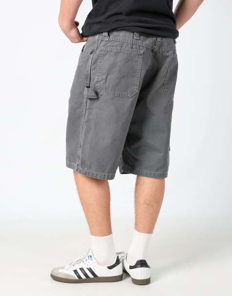 Vintage Wrangler 32x29 canvas carpenter baggy shorts in charcoal grey - view 1