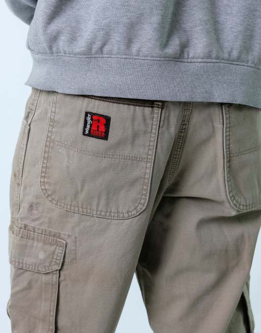 Vintage Wrangler 32x30 Canvas Carpenter Baggy Jeans Khaki Green
