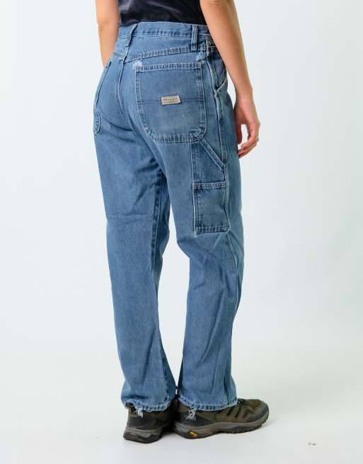 Vintage Wrangler 32x30 Denim Carpenter Baggy Jeans Blue