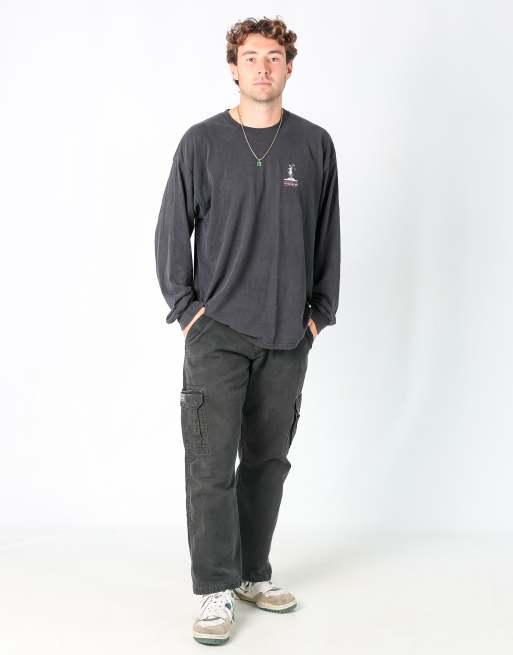 Vintage Wrangler 32x30 woven cargo pants in black