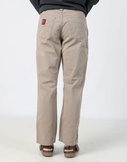 Vintage Wrangler 32x30 woven straight pants in light grey