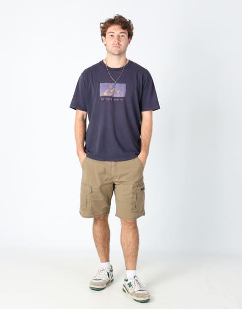 Vintage Wrangler 32x32 canvas cargo shorts in brown - view 1