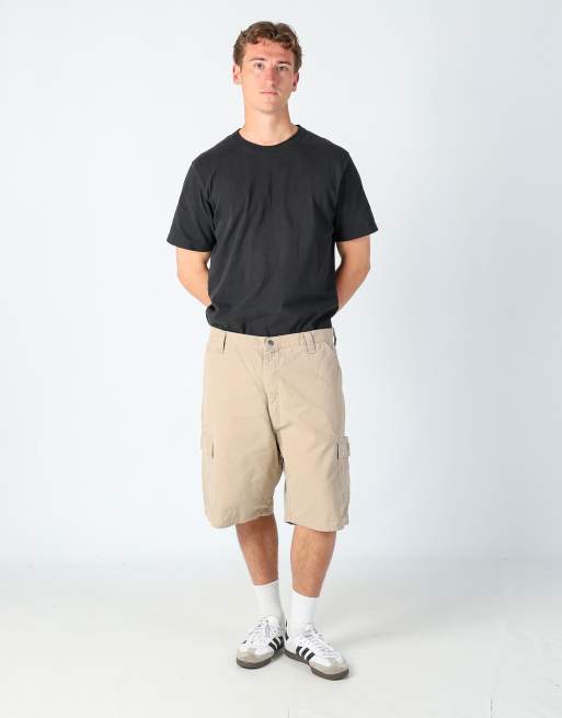 Vintage Wrangler 32x32 canvas carpenter baggy shorts in tan