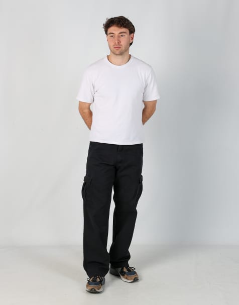 Vintage Wrangler 32x32 woven cargo pants in black - view 1