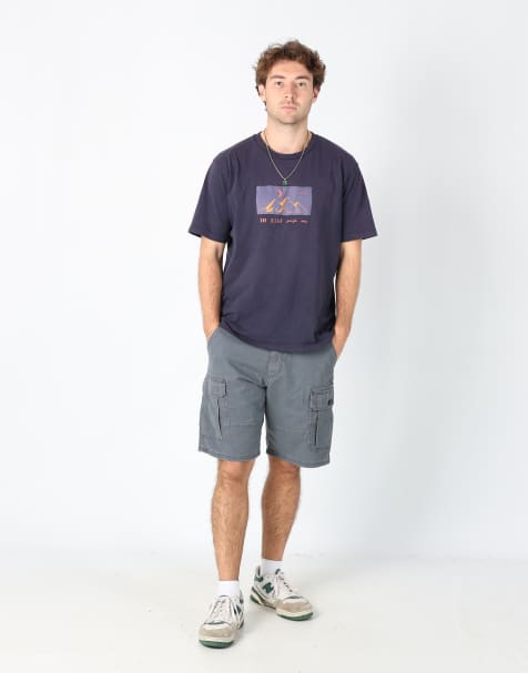 Vintage Wrangler 32x33 canvas cargo shorts in charcoal grey - view 1