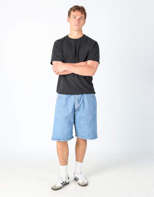 Vintage Wrangler 32x34 denim jorts shorts in light blue