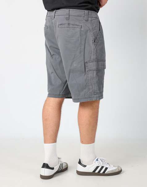 Vintage Wrangler 32x35 canvas cargo shorts in charcoal grey - view 1