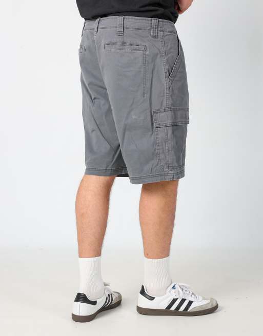 Vintage Wrangler 32x35 canvas cargo shorts in charcoal grey
