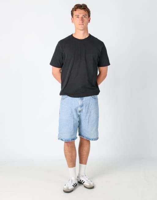 Vintage Wrangler 32x35 denim jorts shorts in light blue