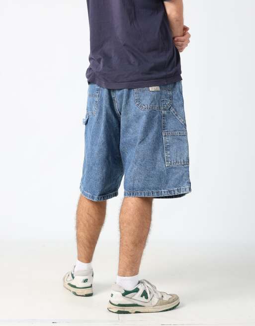 Vintage Wrangler 32x60 denim carpenter baggy jorts shorts in blue, 2 of 4