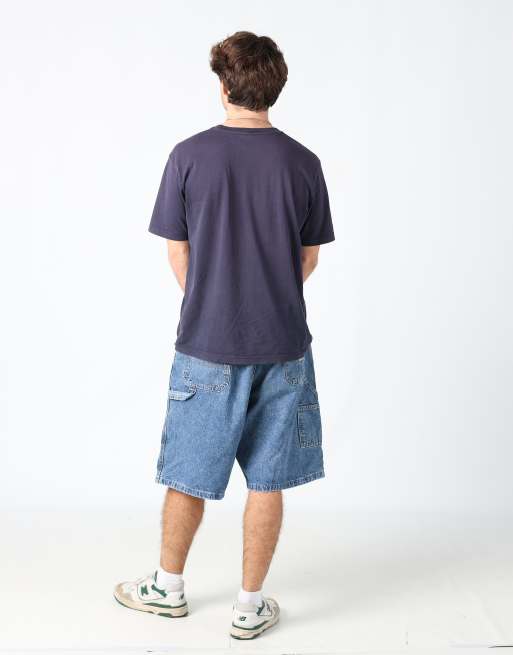 Vintage Wrangler 32x60 denim carpenter baggy jorts shorts in blue, 3 of 4