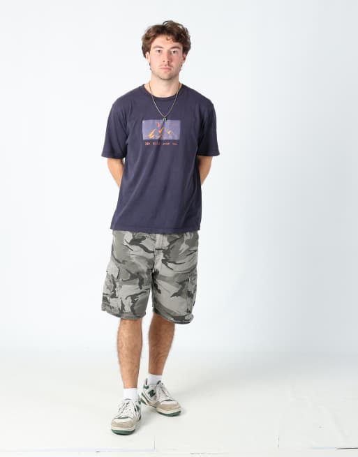 Vintage Wrangler 32x75 canvas cargo shorts in grey