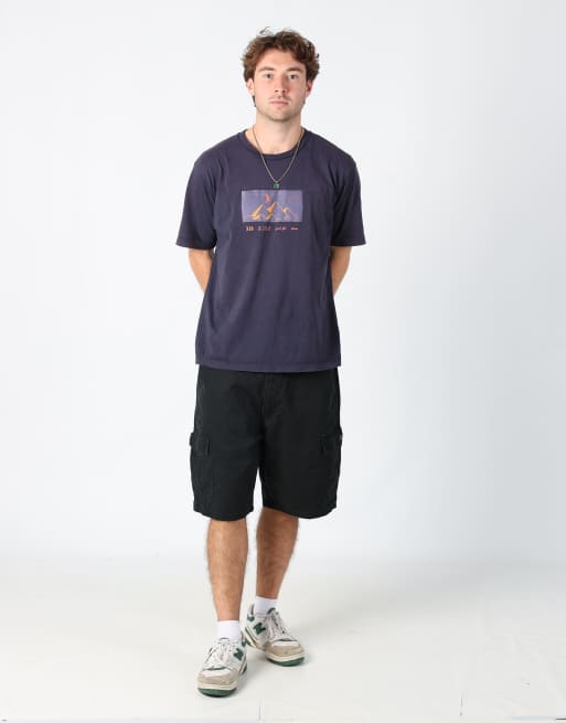 Vintage Wrangler 32x80 canvas cargo shorts in black