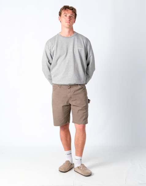 Vintage Wrangler 33x20 Canvas Carpenter Baggy Shorts Khaki Green - view 1