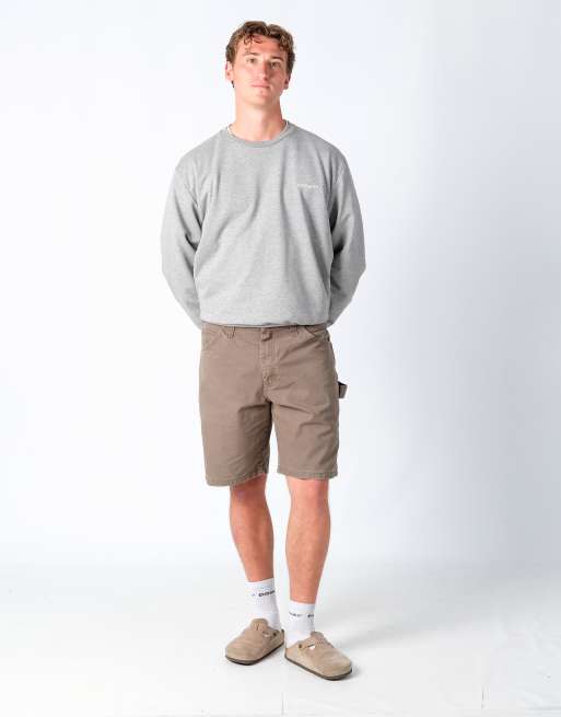Vintage Wrangler 33x20 Canvas Carpenter Baggy Shorts Khaki Green