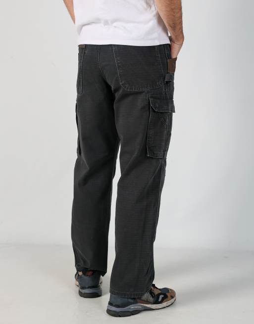 Vintage Wrangler 33x30 canvas carpenter jeans in black