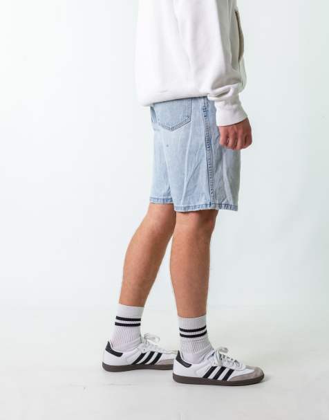 Vintage Wrangler 34" Denim Jorts Shorts Light Blue - view 1