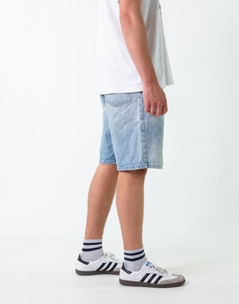Vintage Wrangler 34" Denim Jorts Shorts Light Blue - view 1