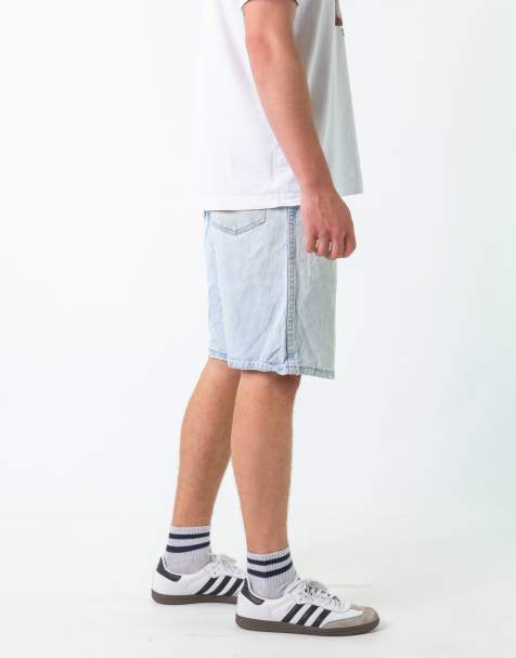 Vintage Wrangler 34" Denim Jorts Shorts Light Blue - view 1