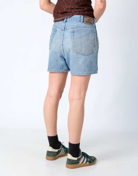 Vintage Wrangler 34x15 Denim Shorts Light Blue - view 1