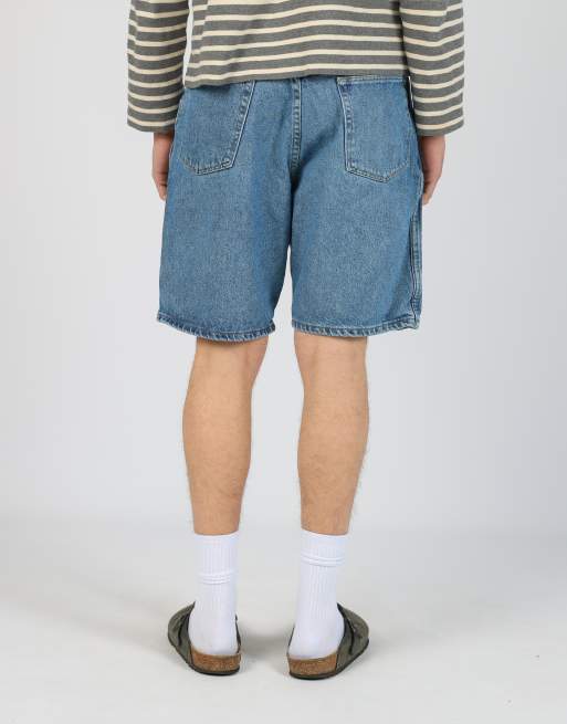 Vintage Wrangler 34x19 denim jorts shorts in light blue