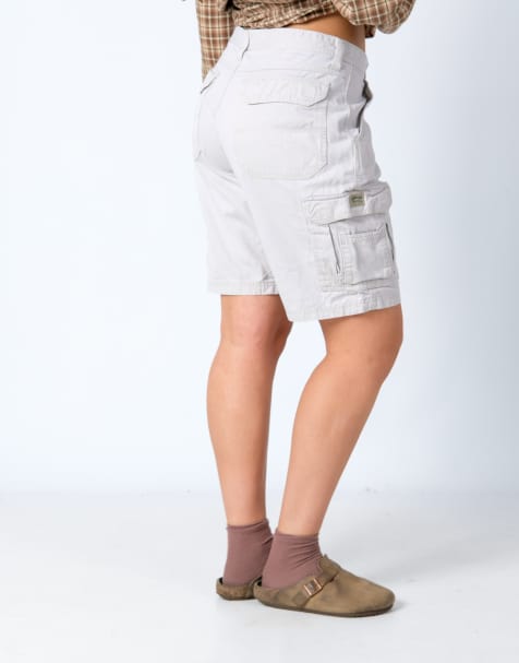 Vintage Wrangler 34x20 Canvas Cargo Shorts Beige - view 1