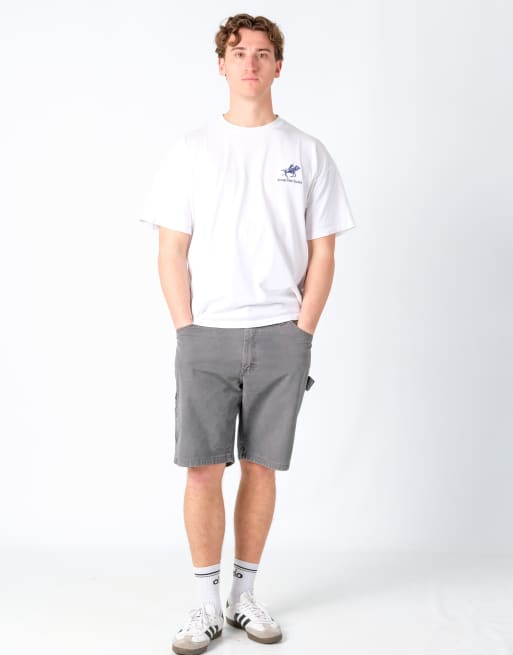Vintage Wrangler 34x20 Canvas Cargo Shorts Charcoal Grey