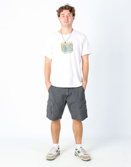 Vintage Wrangler 34x20 canvas cargo shorts in charcoal grey