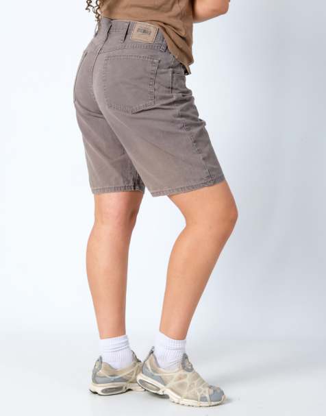 Vintage Wrangler 34x20 Canvas Carpenter Baggy Shorts Grey - view 1