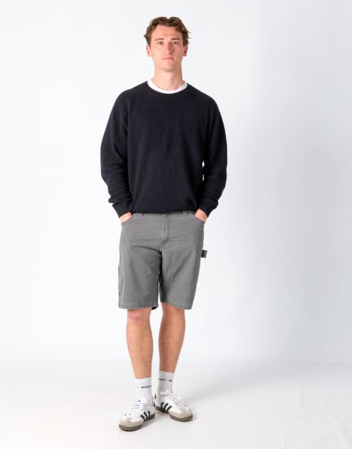 Vintage Wrangler 34x20 Canvas Carpenter Baggy Shorts Grey